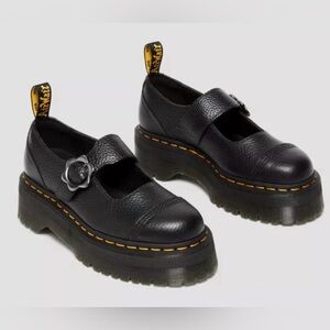 Dr Doc Martens black Mary Jane’s with flower buckle size 10 never worn sold out